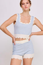 Load image into Gallery viewer, Sweater Scalloped Shorts

