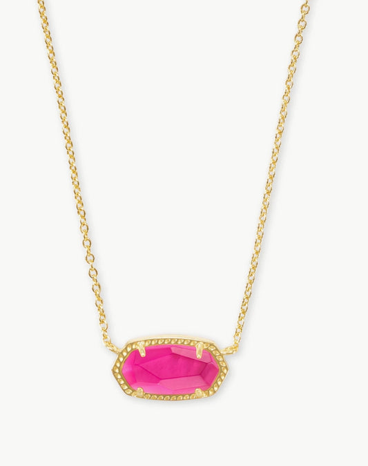 Elisa Gold Pendant Necklace in Azalea Illusion