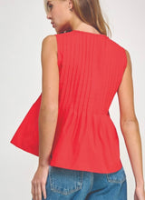 Load image into Gallery viewer, Detail Date Pintuck Tie Top
