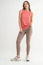 Load image into Gallery viewer, Notched Sleeveless Flowy Tank Top
