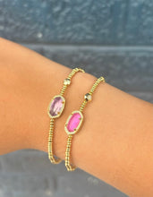 Load image into Gallery viewer, Grayson Gold Stretch Bracelet in Azalea Illusion
