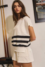 Load image into Gallery viewer, Pointelle Fabric Drop Shoulder Top
