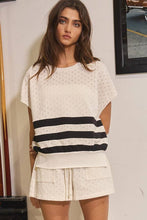 Load image into Gallery viewer, Pointelle Fabric Drop Shoulder Top
