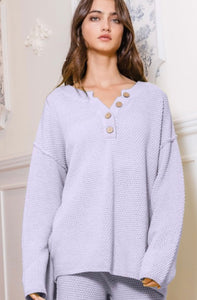 Cozy Night Oversized Henley