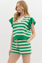 Load image into Gallery viewer, Crazy about Stripes Collar Top
