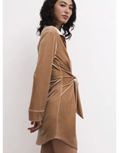 Load image into Gallery viewer, ZSupply Dallon Mink Velvet Wrap Dress
