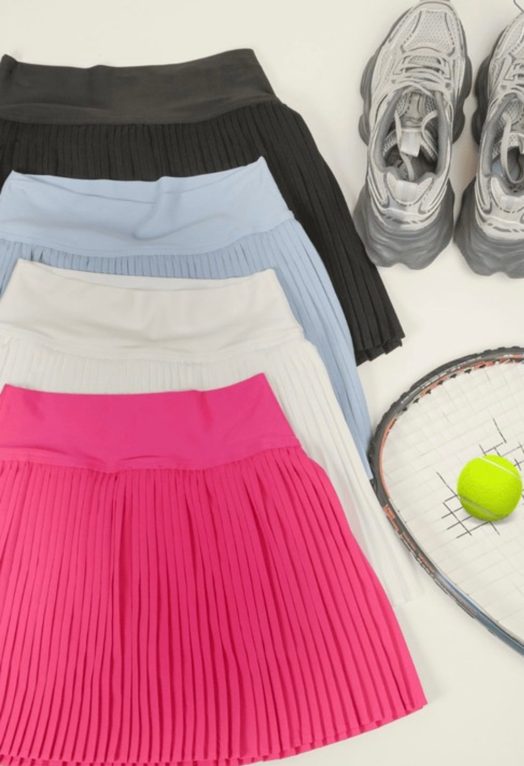 Pleated Activewear Skirt with Shorts Inside