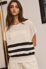 Load image into Gallery viewer, Pointelle Fabric Drop Shoulder Top
