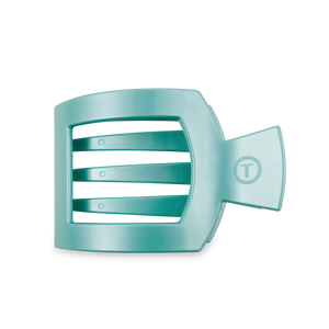 TELETIES - Square Flat Hair Clip | Large | Totally Turquoise