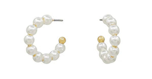 Pearl Hoop Earrings