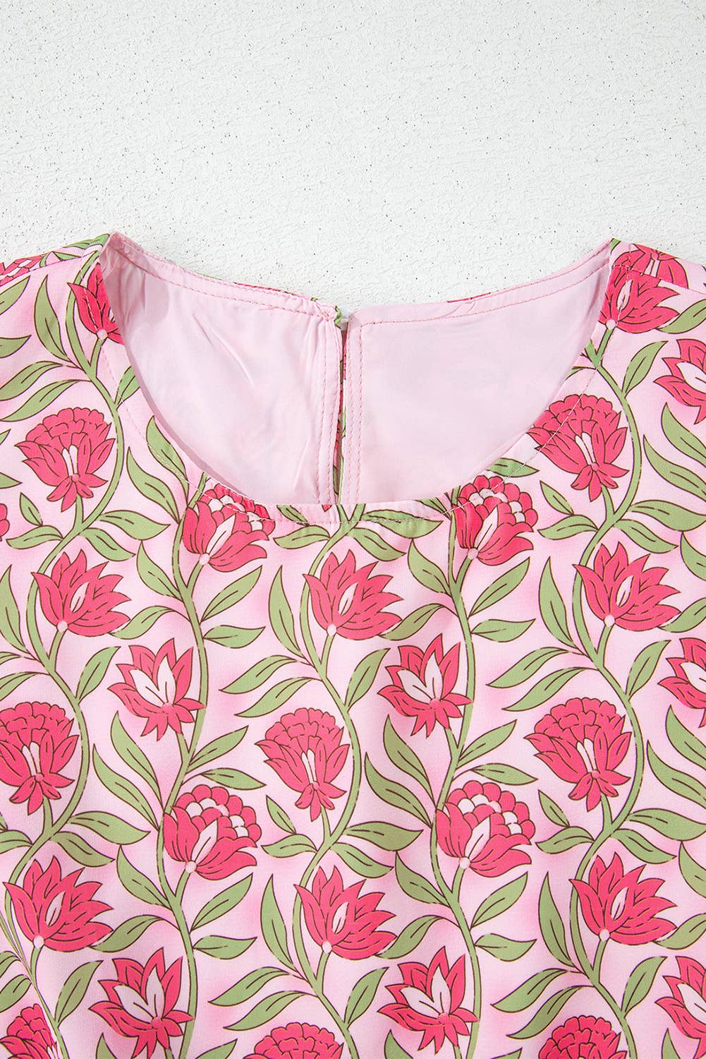 LA Society - Floral Print Puffy Cropped Tank and Mini Skirt Set