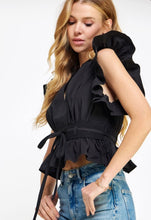 Load image into Gallery viewer, Flutter Sleeve Peplum Top
