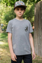 Load image into Gallery viewer, Youth Tee - Throwback Camo Flying Duck
