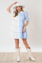 Load image into Gallery viewer, Rebs Rhinestoned Button Down Shirt Dress
