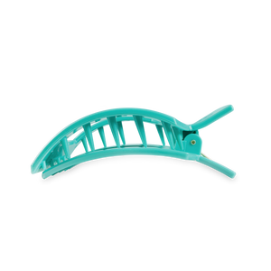 TELETIES - Square Flat Hair Clip | Large | Totally Turquoise
