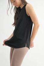 Load image into Gallery viewer, Notched Sleeveless Flowy Tank Top
