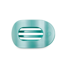 Load image into Gallery viewer, TELETIES - Round Flat Hair Clip | Medium | Totally Turquoise
