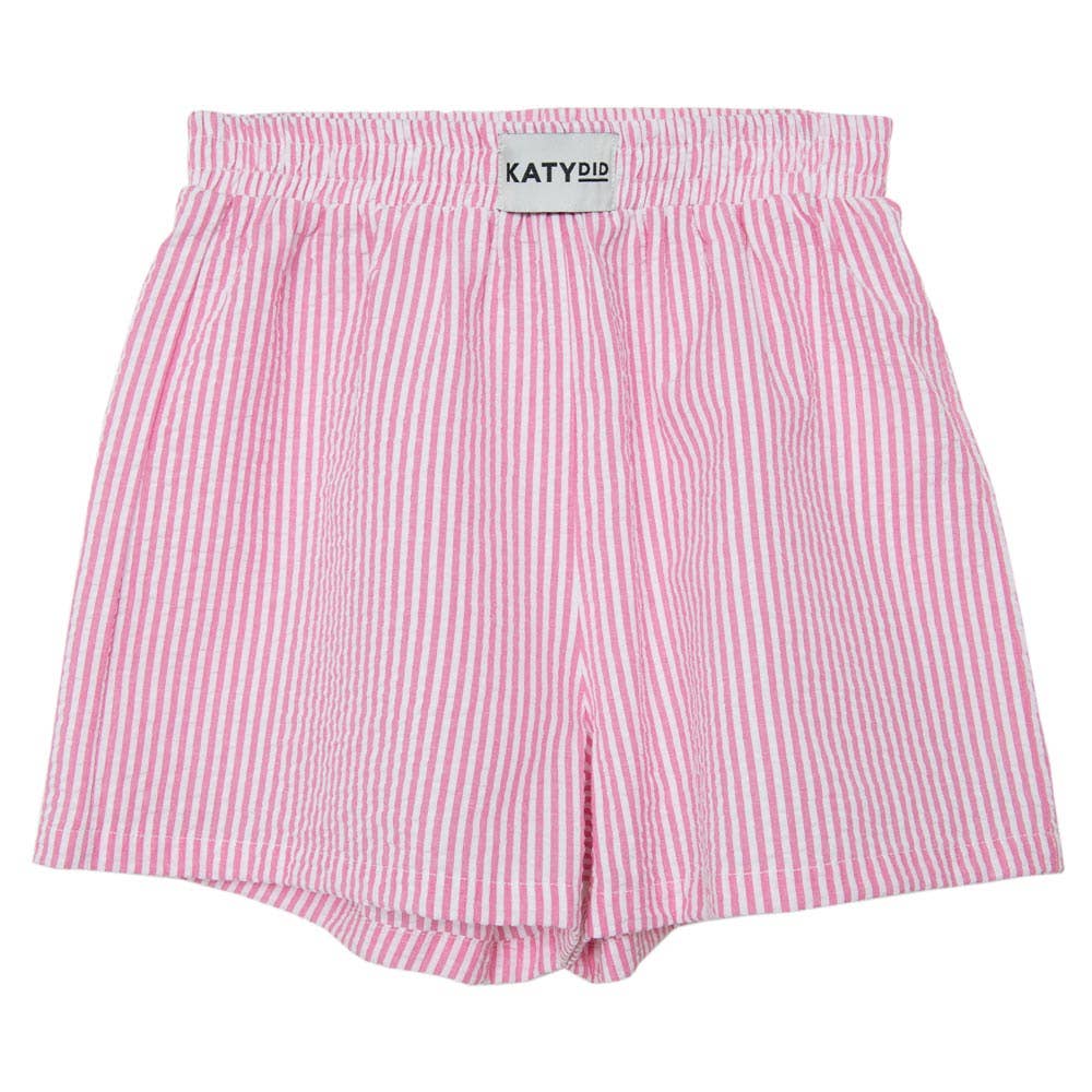 Katydid - Pink Striped Ladies Boxer Shorts