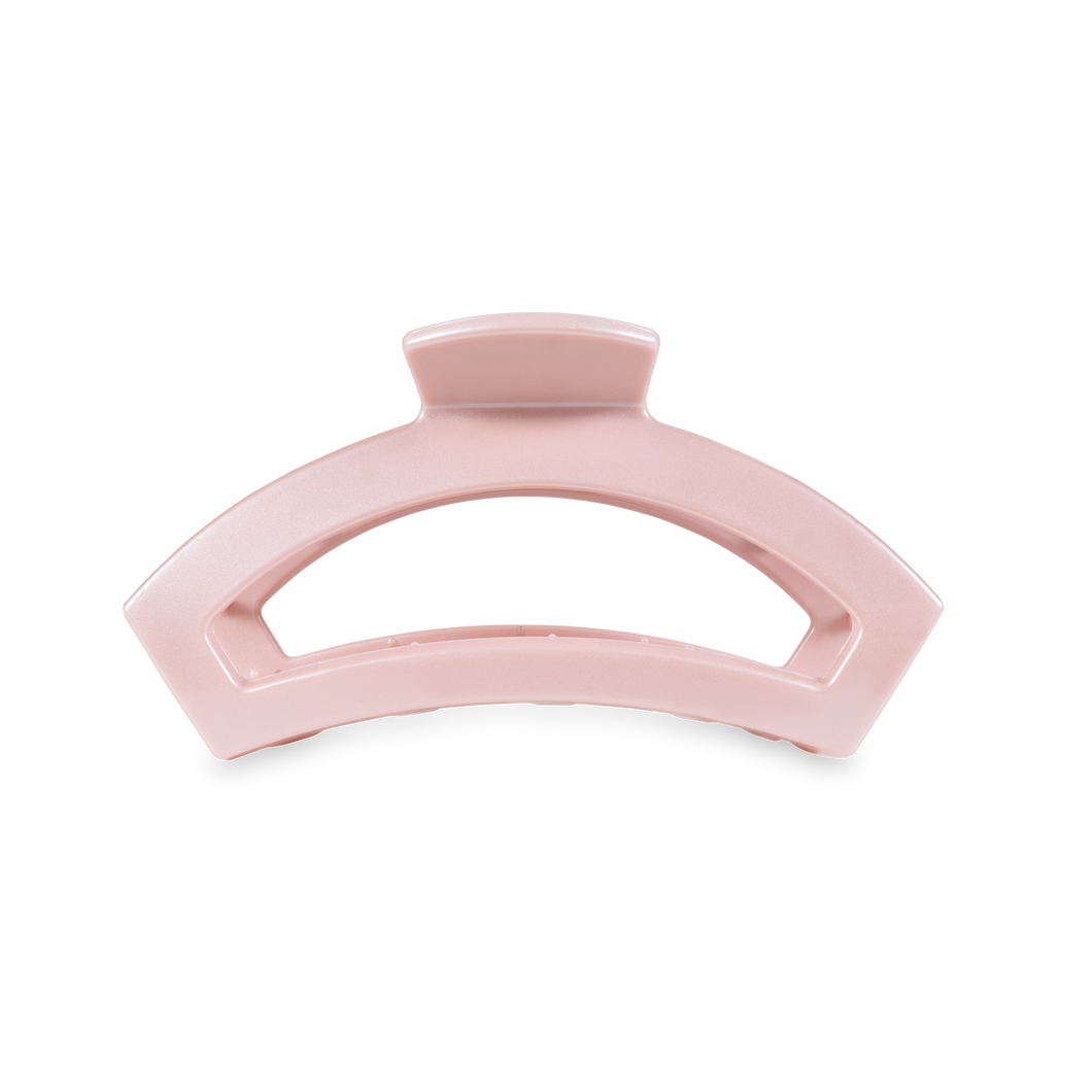 TELETIES - Open Hair Clip | Medium | Pearly Pink