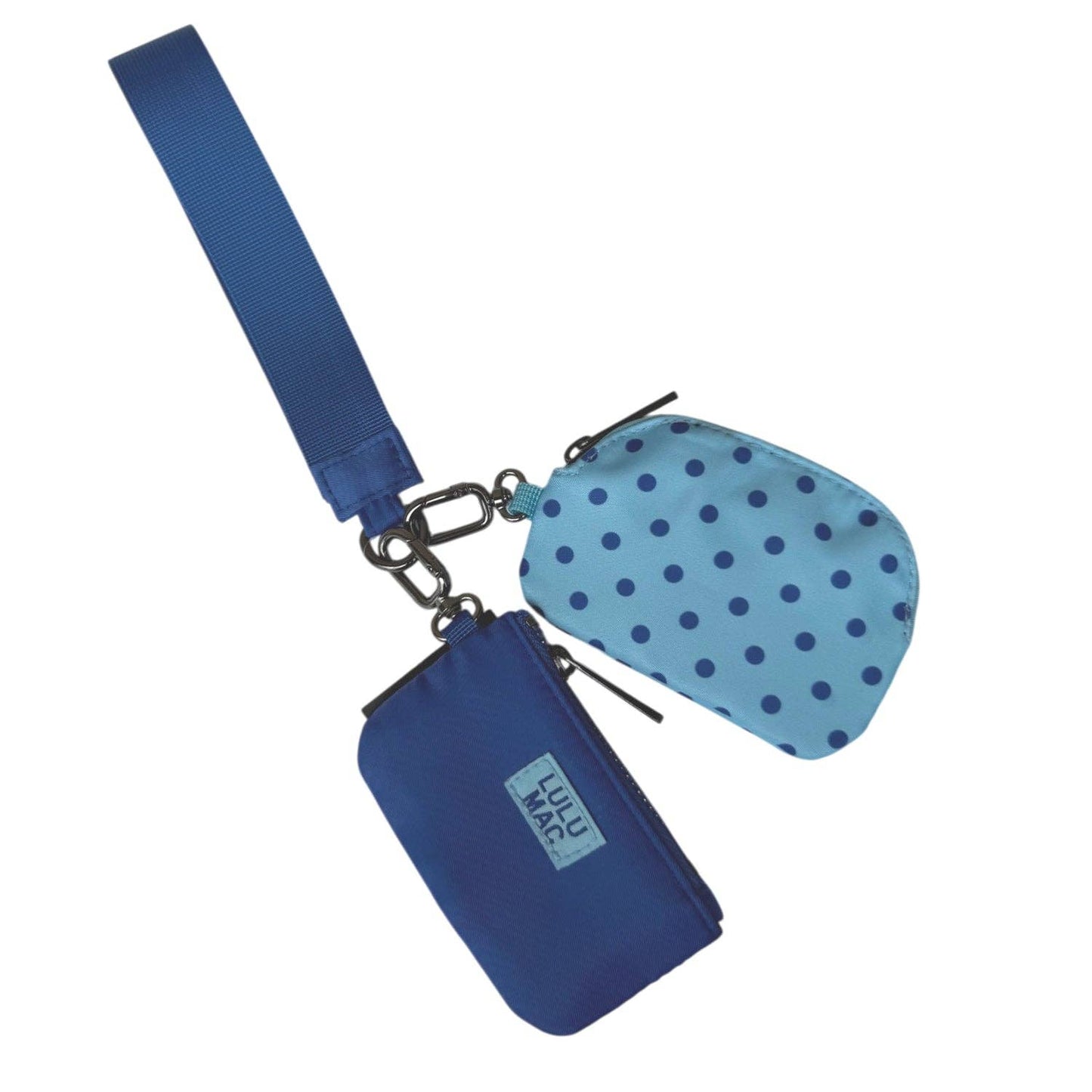 Lulu Mac wristlet Blue/Navy Dots