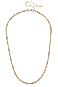 Canvas Style - Brooklyn Cord Charm Necklace Base in Shiny Gold