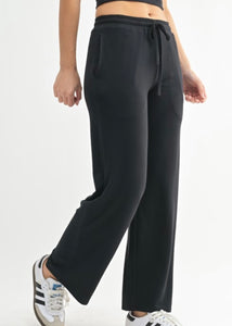 Brushed Hacci Wide Leg Lounge Pants