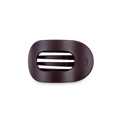 TELETIES - Round Flat Hair Clip | Small | Burgundy Bliss