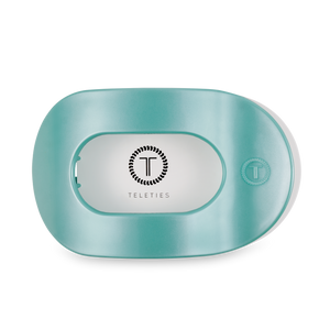 TELETIES - Round Flat Hair Clip | Large | Totally Turquoise