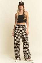 Load image into Gallery viewer, PLUS SIZE STRAIGHT LEG CHECKERD PANTS W/ ELASTIC WAIST

