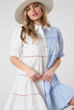 Load image into Gallery viewer, Rebs Rhinestoned Button Down Shirt Dress
