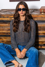 Load image into Gallery viewer, Crewneck Crochet Knit Fishnet Top
