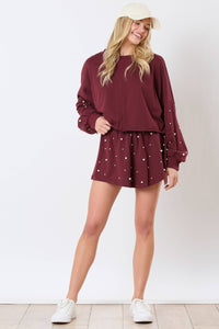 Dawg Day Pearl Embellished Top