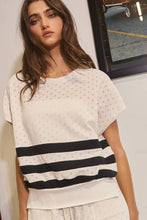 Load image into Gallery viewer, Pointelle Fabric Drop Shoulder Top
