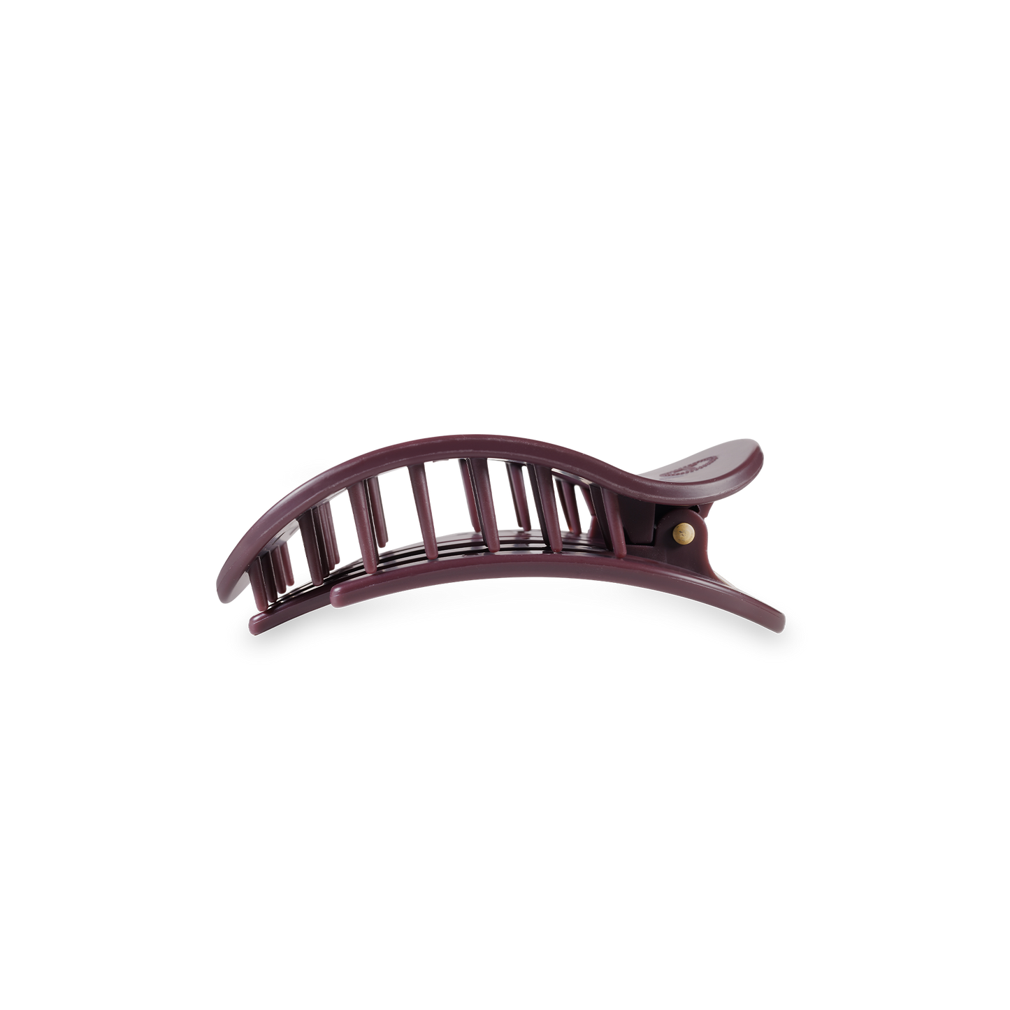 TELETIES - Round Flat Hair Clip | Small | Burgundy Bliss