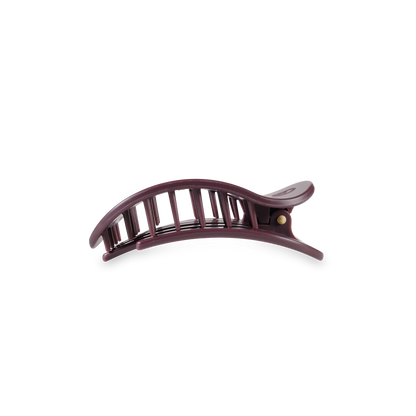 TELETIES - Round Flat Hair Clip | Small | Burgundy Bliss