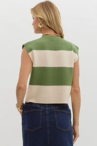 Sassy Muscle Striped Top