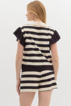 Load image into Gallery viewer, Crazy about Stripes Collar Top
