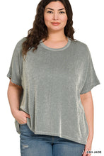 Load image into Gallery viewer, Curvy Zenana Ribbed Striped Oversized Top
