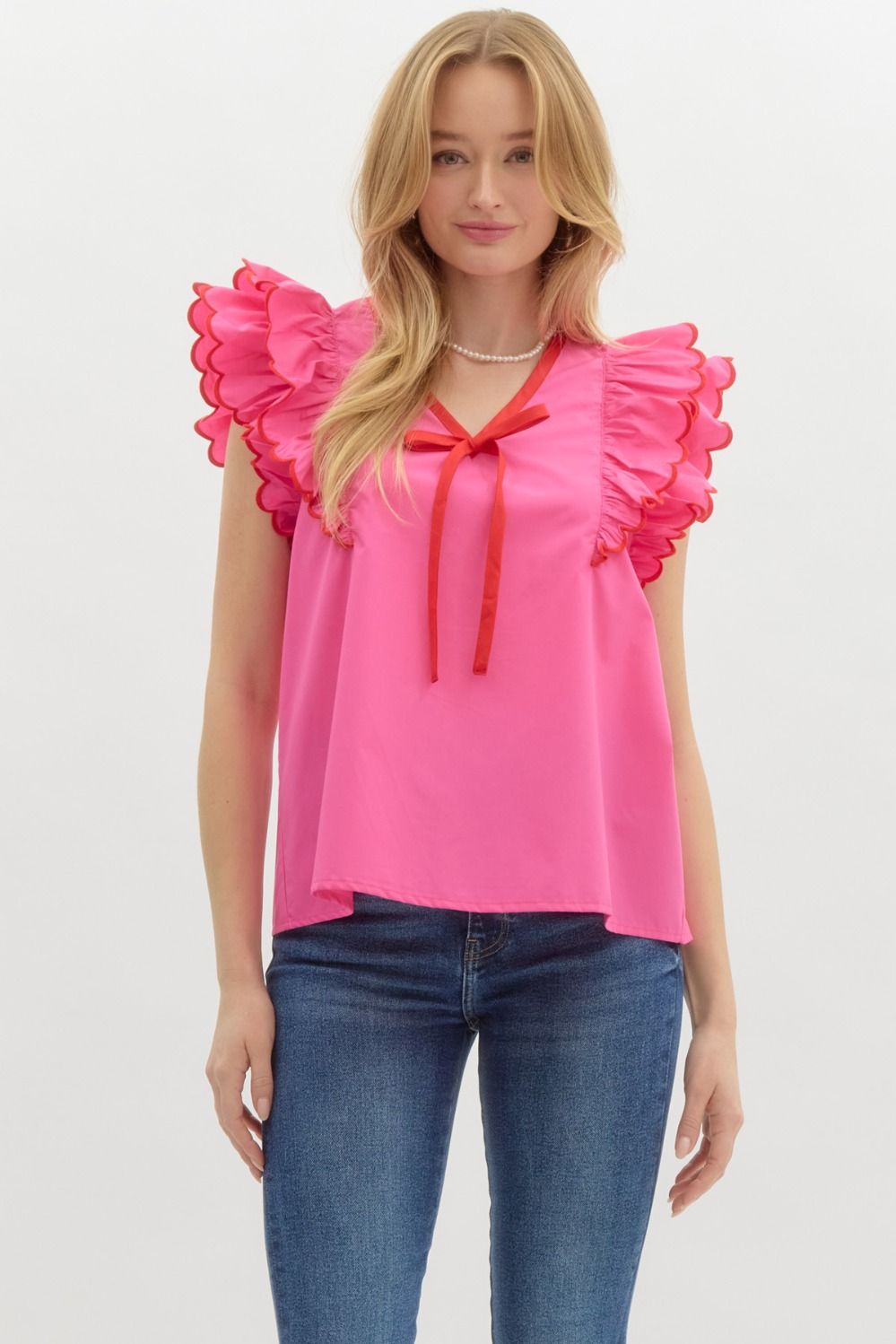 Sweetheart Embroidered Top