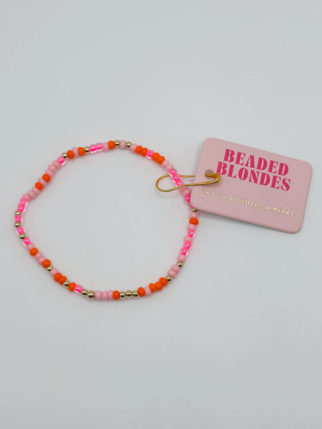 PINKS & ORANGE SPRINKLE BRACELET