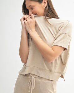 Brushed Hacci Dolman Top