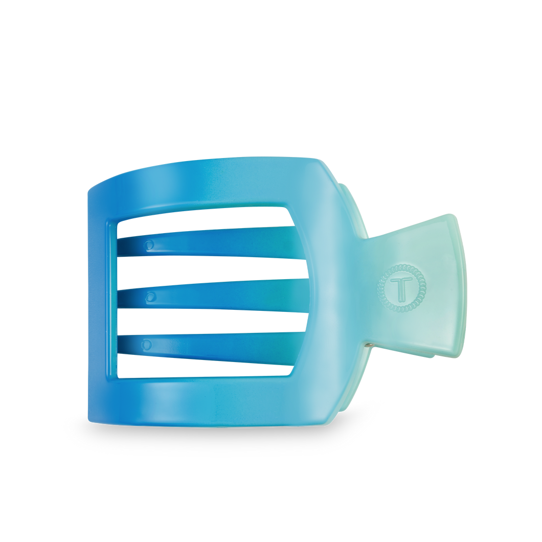 TELETIES - Square Flat Hair Clip | Large | Poolside
