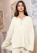 Load image into Gallery viewer, Cozy Night Oversized Henley
