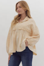 Load image into Gallery viewer, Ruffled Smocked Zip Up Jacket
