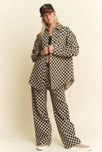 Load image into Gallery viewer, PLUS SIZE STRAIGHT LEG CHECKERD PANTS W/ ELASTIC WAIST
