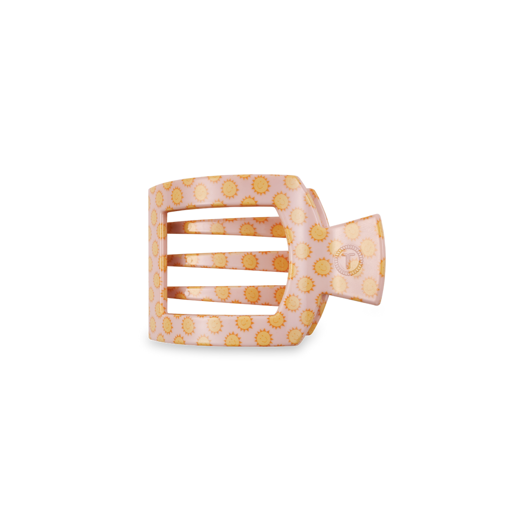 TELETIES - Square Flat Hair Clip | Small | Sunny Days Ahead