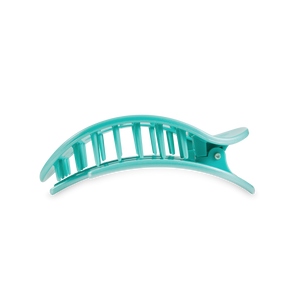 TELETIES - Round Flat Hair Clip | Medium | Totally Turquoise