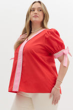 Load image into Gallery viewer, Curvy bow tie top
