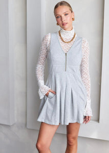 Cotton Terry Pleat Dress