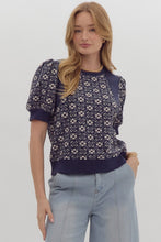 Load image into Gallery viewer, Floral Short Sleeve Sweater

